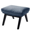 POLSTERHOCKER - Blau/Schwarz, Eichenholz/Textil (54/41/41cm) - home24