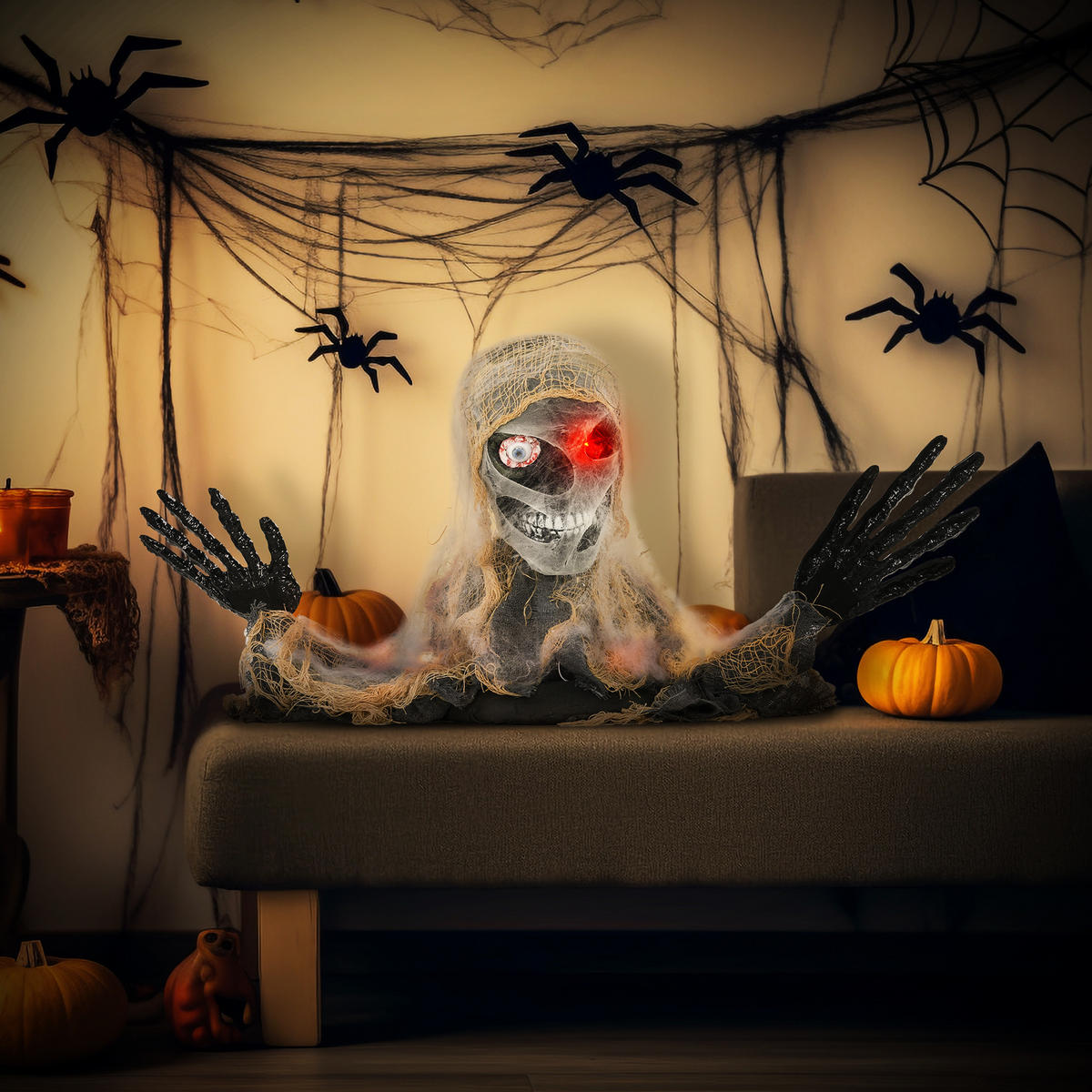 HALLOWEEN-DEKORATION Braun 55.0/18.0/35.0cm - Braun, Metall (18/35/55cm)