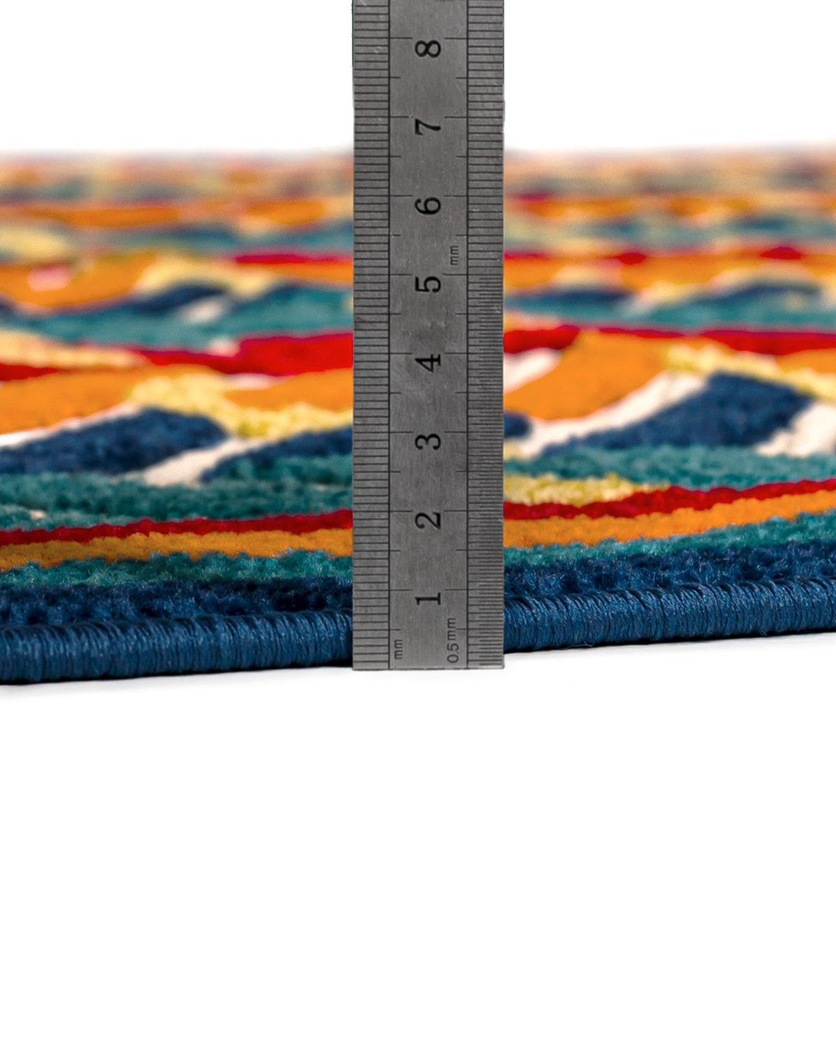 TEPPICH In-& Outdoor Fano Frecce Mazovia 120x170cm Blau Orange Abstrakt Kurzflor - Multicolor, Textil (120/170cm) - Mazovia
