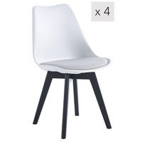 STUHL 4er-Set Polypropylen Weiß - Weiß, Kunststoff (49/84/53cm) - Nordlys