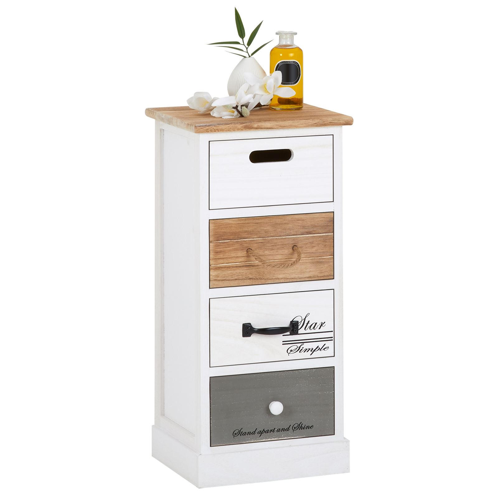 KOMMODE SALVA - Weiß, Holz (29/64/27cm) - CARO-Möbel