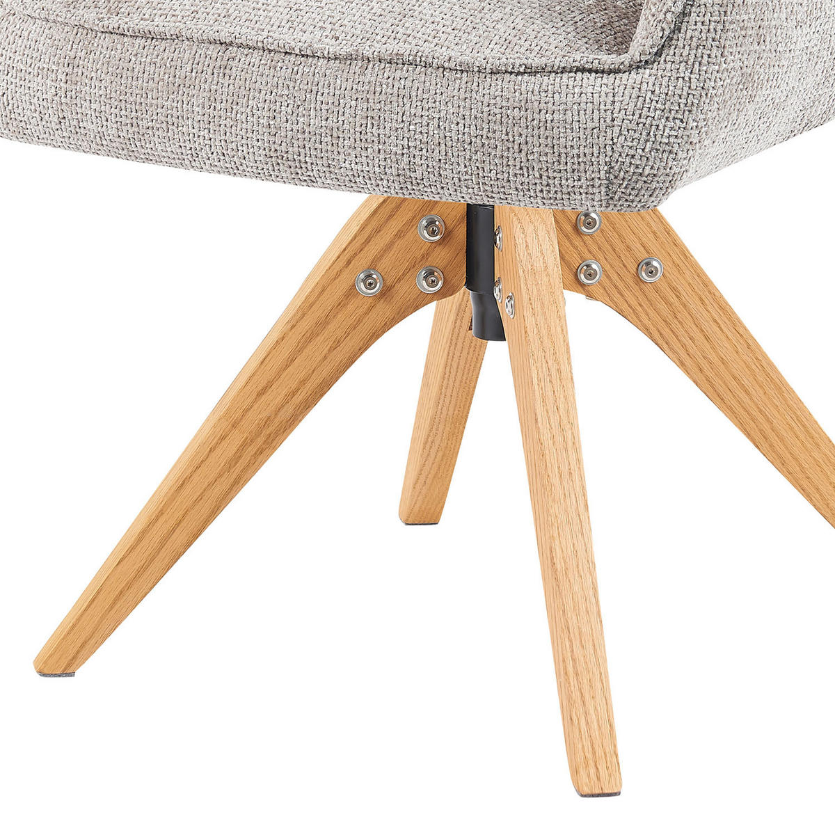 DREHSTUHL Mika-Theo - Honigeiche/Hellgrau, Eichenholz/Holz (59/84/66cm) - DUBI Möbel