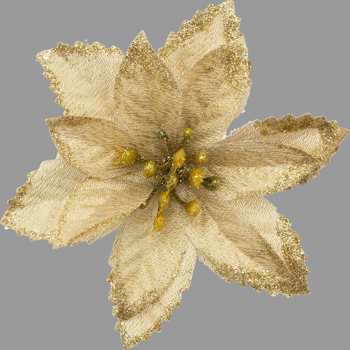 SERVIETTENRINGE Weihnachtsstern 2er-Set - Goldfarben, Kunststoff (9/7/9cm) - Atmosphera Createur d´interieur