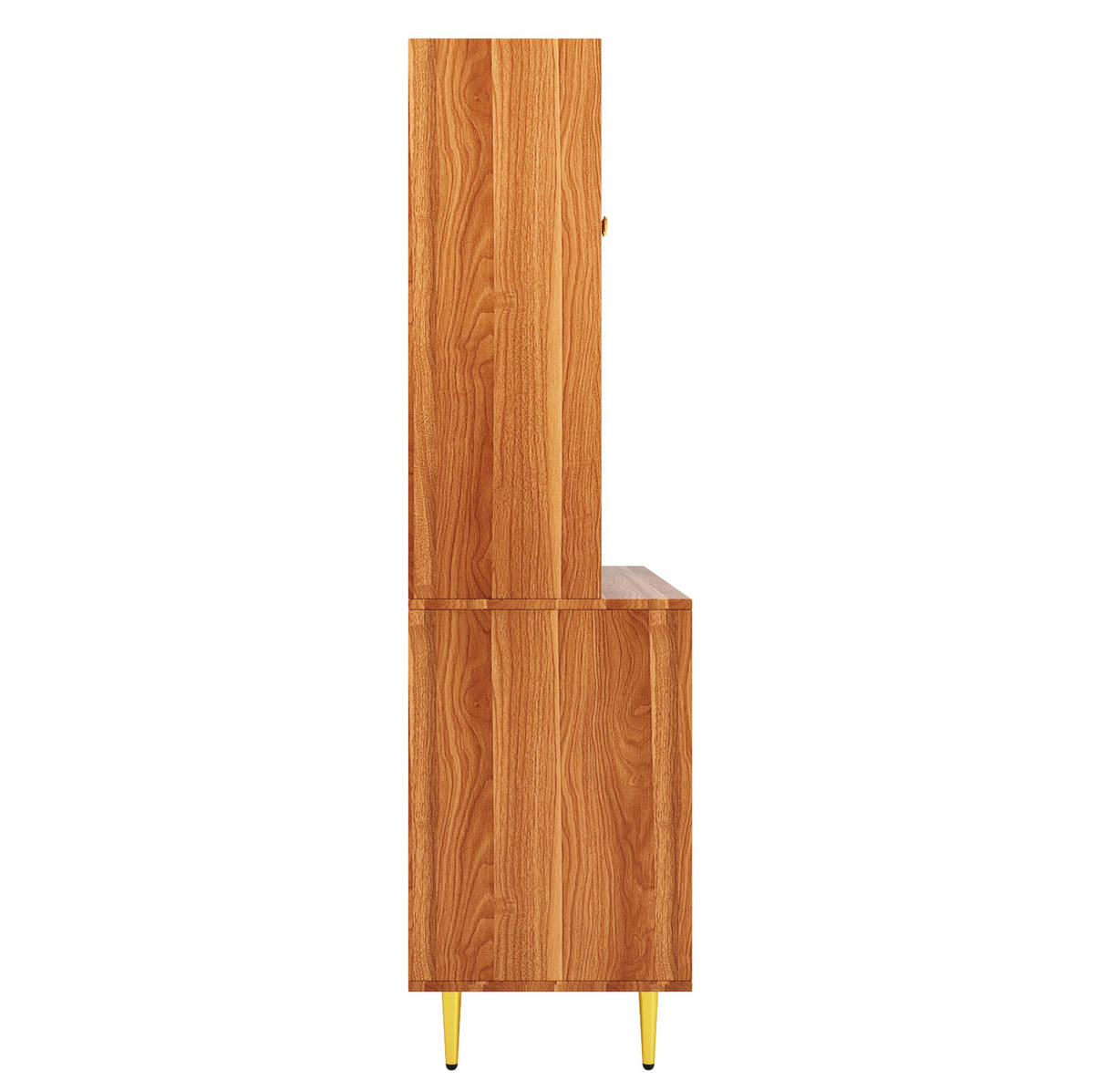 BUFFET 145/171/39 cm walnussfarben aus MDF mit Changhong-Glastür und Weinregal - Walnussfarben, Holzwerkstoff (39/171/145cm) - OKMYHOME