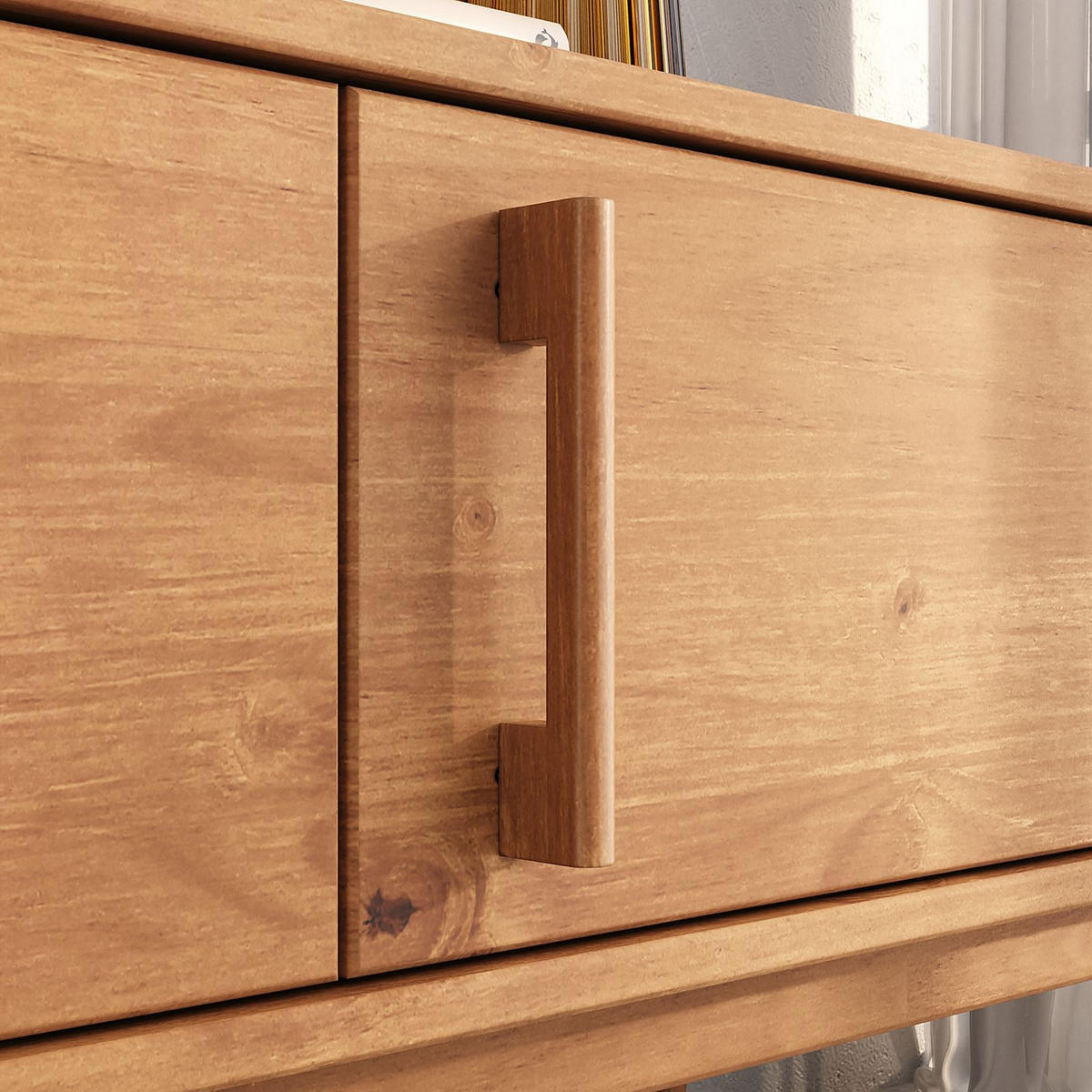 LOWBOARD TECCA - Eichefarben, Holz (180/48/41cm) - IDIMEX