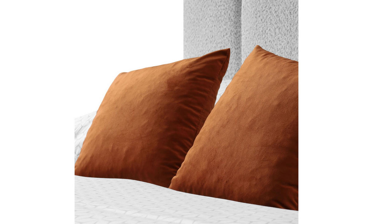 POLSTERBETT ELENA 140x200 cm Hellgrau (Anthology 15), 34 Holzlatten, Kopfteil 108 cm - Grau, Textil (140/200cm) - Lookway