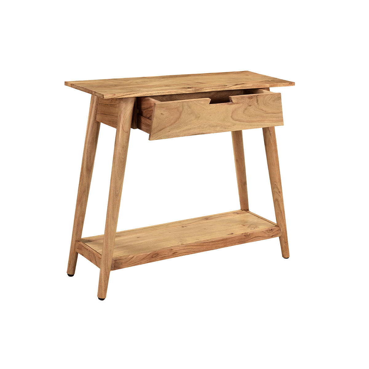 KONSOLE Massiv Akazienholz B90 cm FRANKLIN - Hellbraun, Holz (90/30/76cm) - Miliboo