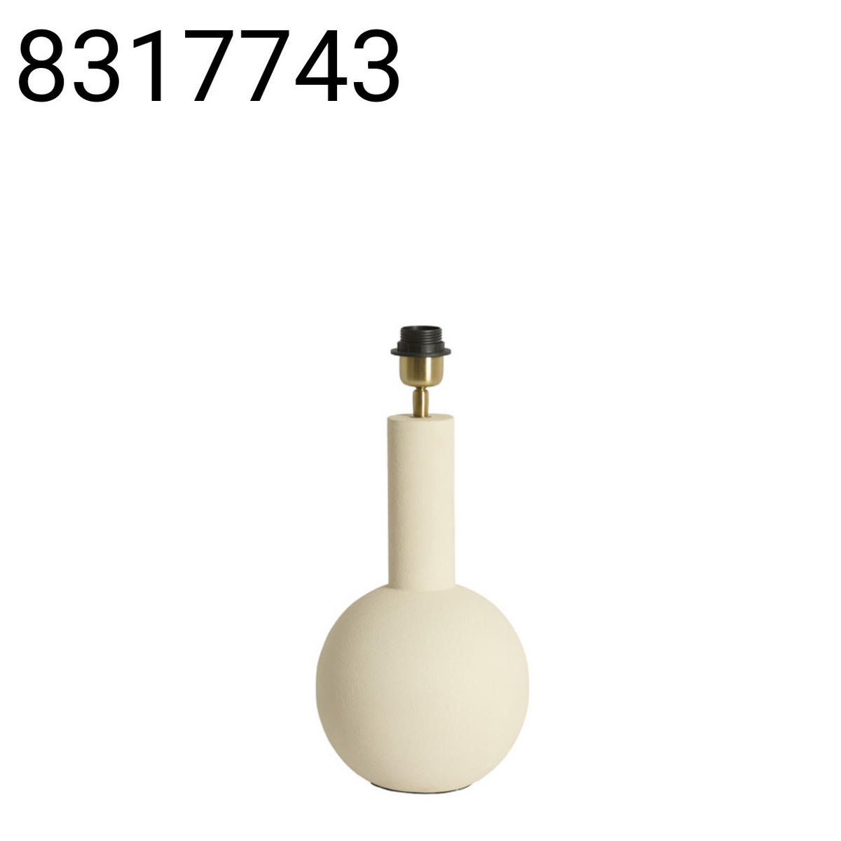 LAMPENFUSS Benao - Weiß - 19.5/19.5/38.5 cm - Weiß, Metall (19.5/19.5/38.5cm) - Light & Living