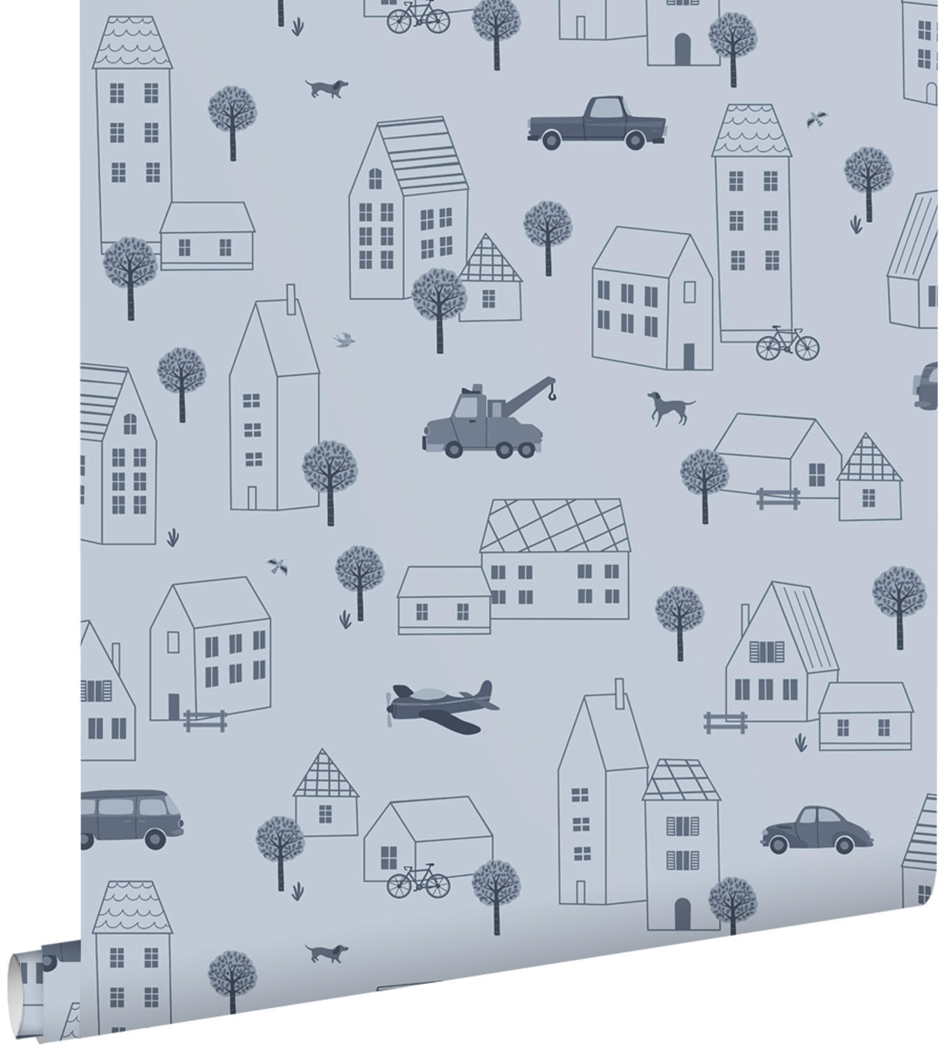 TAPETE Fahrzeuge 50 x 900 cm - Blau, Papier (50/0.1cm) - ESTAhome
