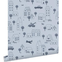 TAPETE Fahrzeuge 50 x 900 cm - Blau, Papier (50/0.1cm) - ESTAhome