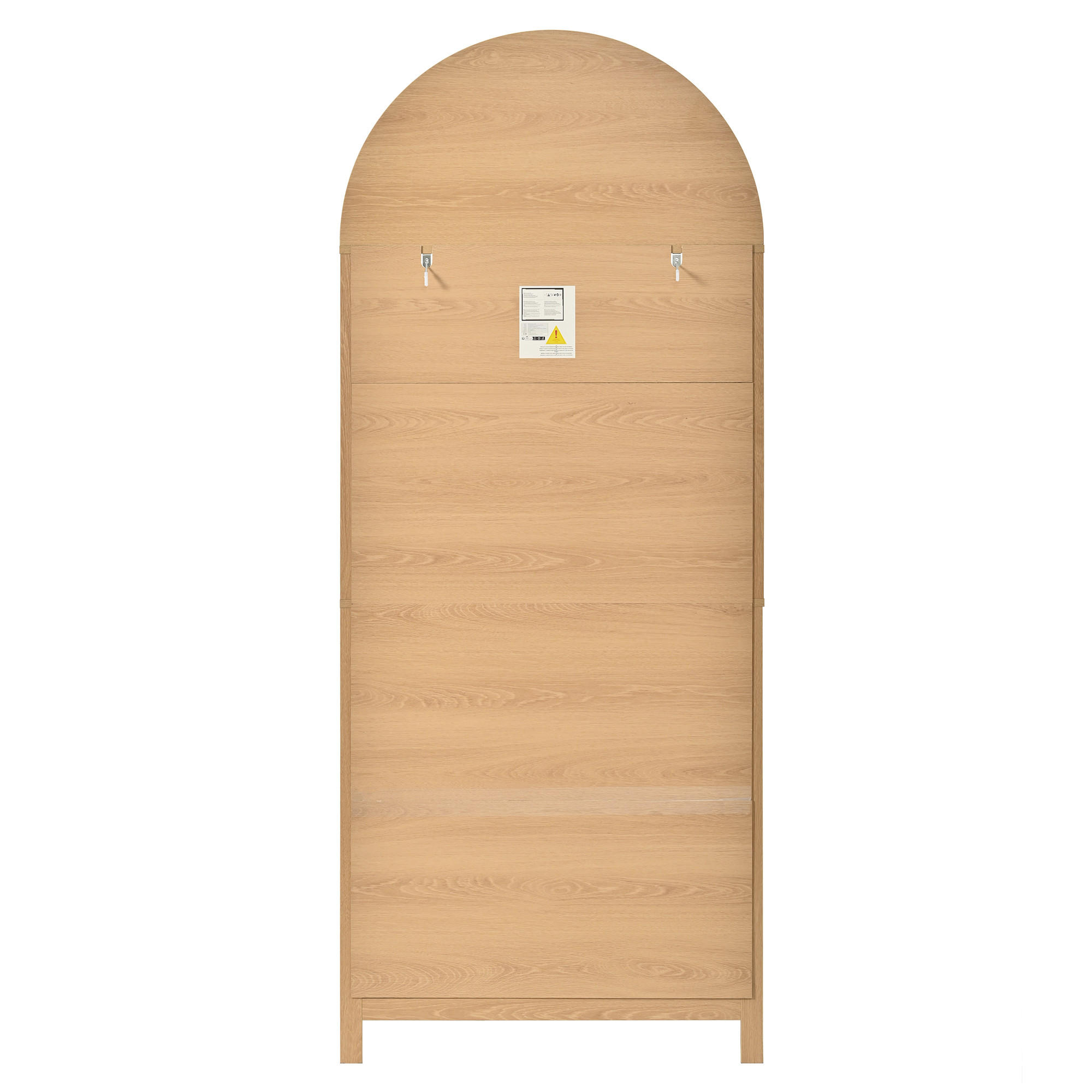 BUFFET DE-37513 76/40/180 cm mit Bogenfront Natur - Naturfarben, Holzwerkstoff (76/180/40cm) - ComfortXL