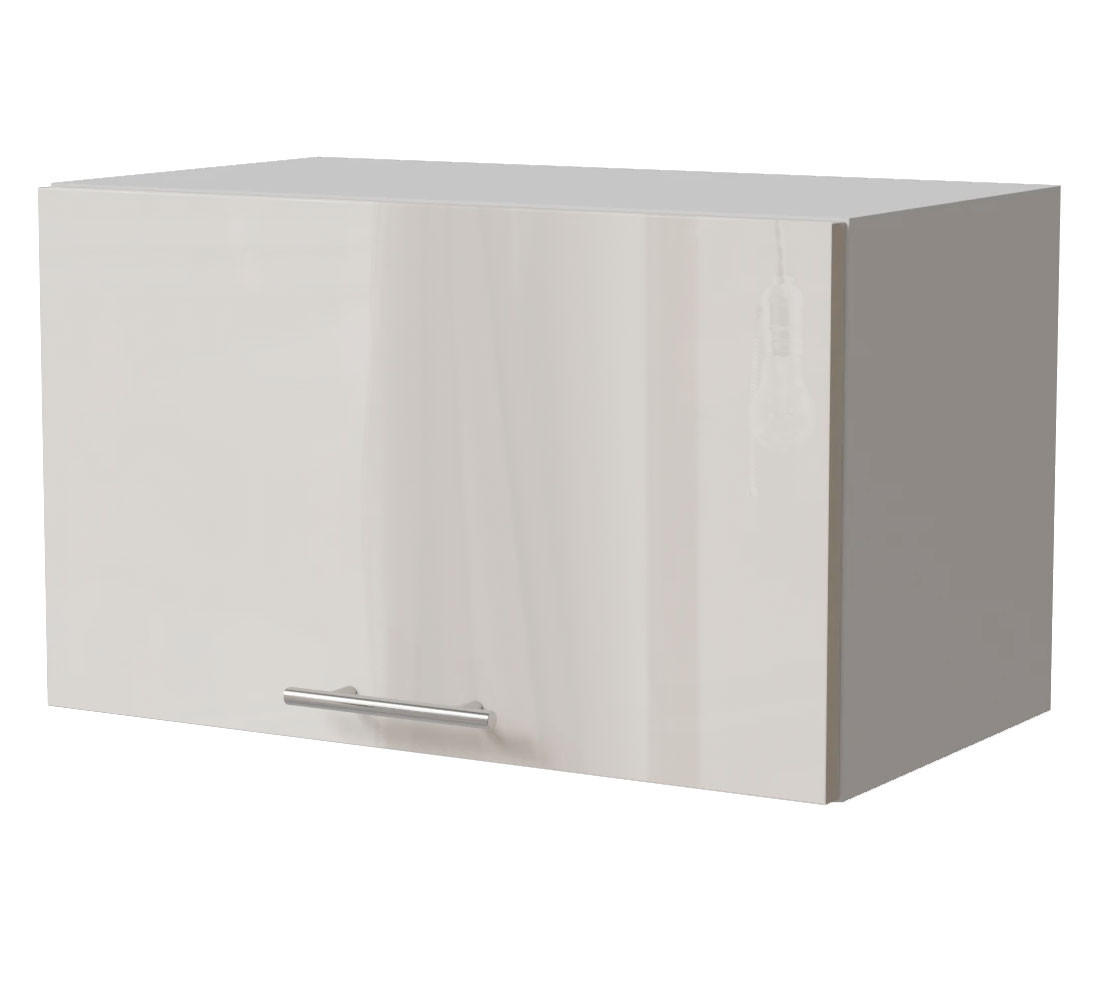 KLAPPHÄNGESCHRANK Brerra W4B/60 Weiß / RAL 9001 creme Hochglanz 60 / 32,5 / 36cm mit Gasdruckdämpfer - Creme/Weiß, Holz/Holzwerkstoff (60/36/32.5cm) - Feldmann-Wohnen