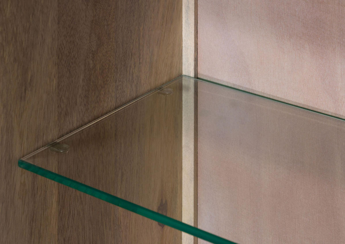 VITRINE Mango 109x40x145 weiß lackiert TORONTO #309 - Weiß, Holz (109/145/40cm) - Massivmoebel24