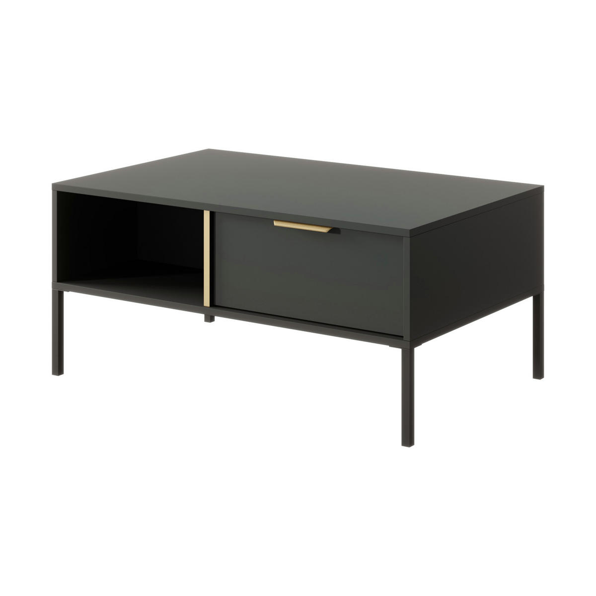 COUCHTISCH LAVIK STO1 ABS-Kante Anthrazit - Anthrazit, Holzwerkstoff (97/60/45cm) - Komodee