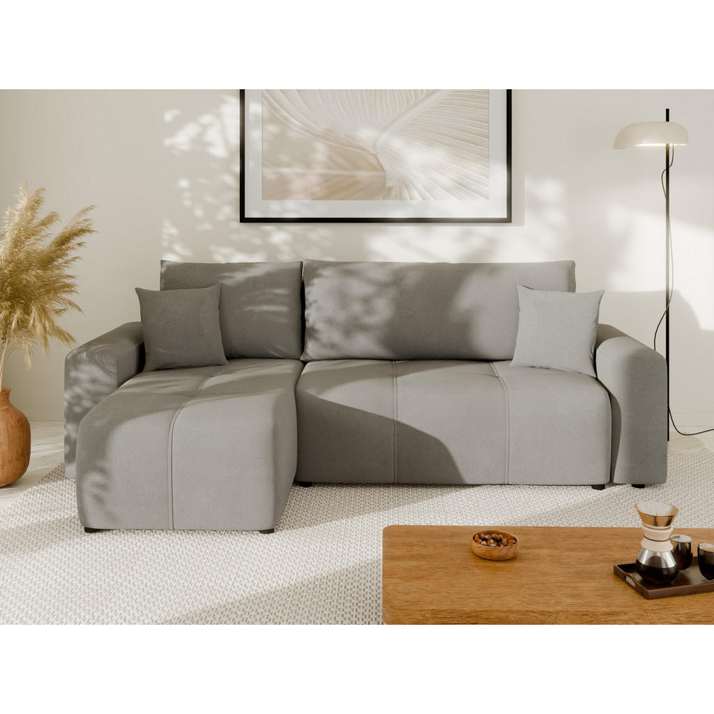 Thumbnail - Panda Möbel Ecksofa, Grau, Kunststoff, 248x145 cm, Wohnzimmer, Sofas & Couches, Wohnlandschaften, Ecksofas