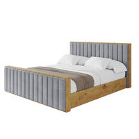 POLSTERBETT mit Bettkasten, Fußteil und Lattenrost, Boxbett mit Matratze H3/H4 - ENZO4-Z 120x200 Grau - Grau, Holzwerkstoff/Textil (120/200cm) - ALTDECOR