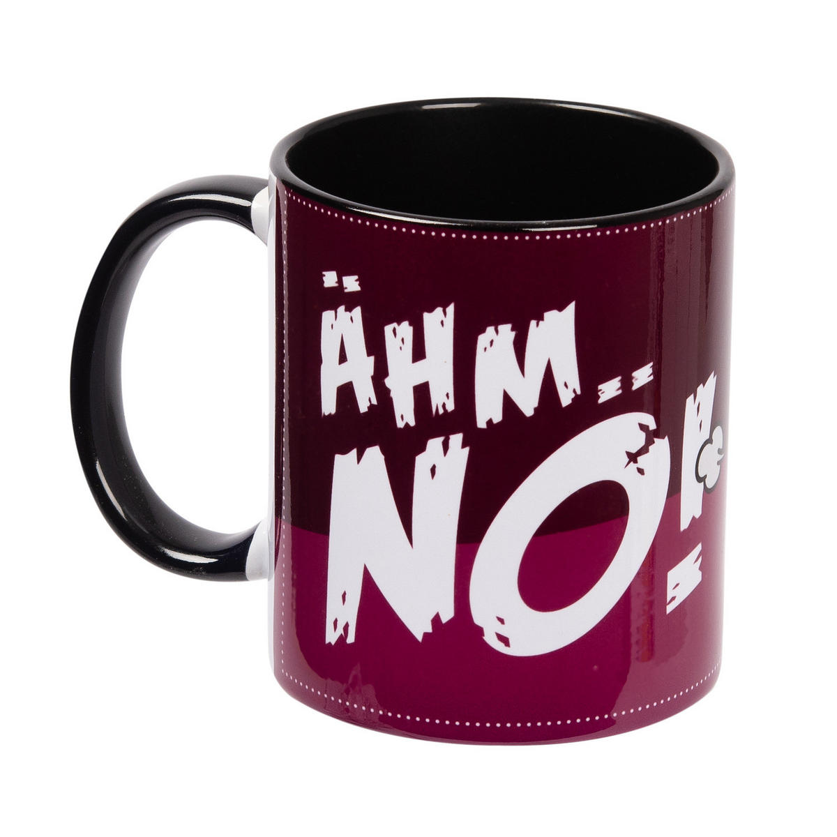 KAFFEEBECHER Pummel und Friends Ähm..Nö! Schwarz 320 ml - Schwarz, Keramik (0.32L) - United Labels