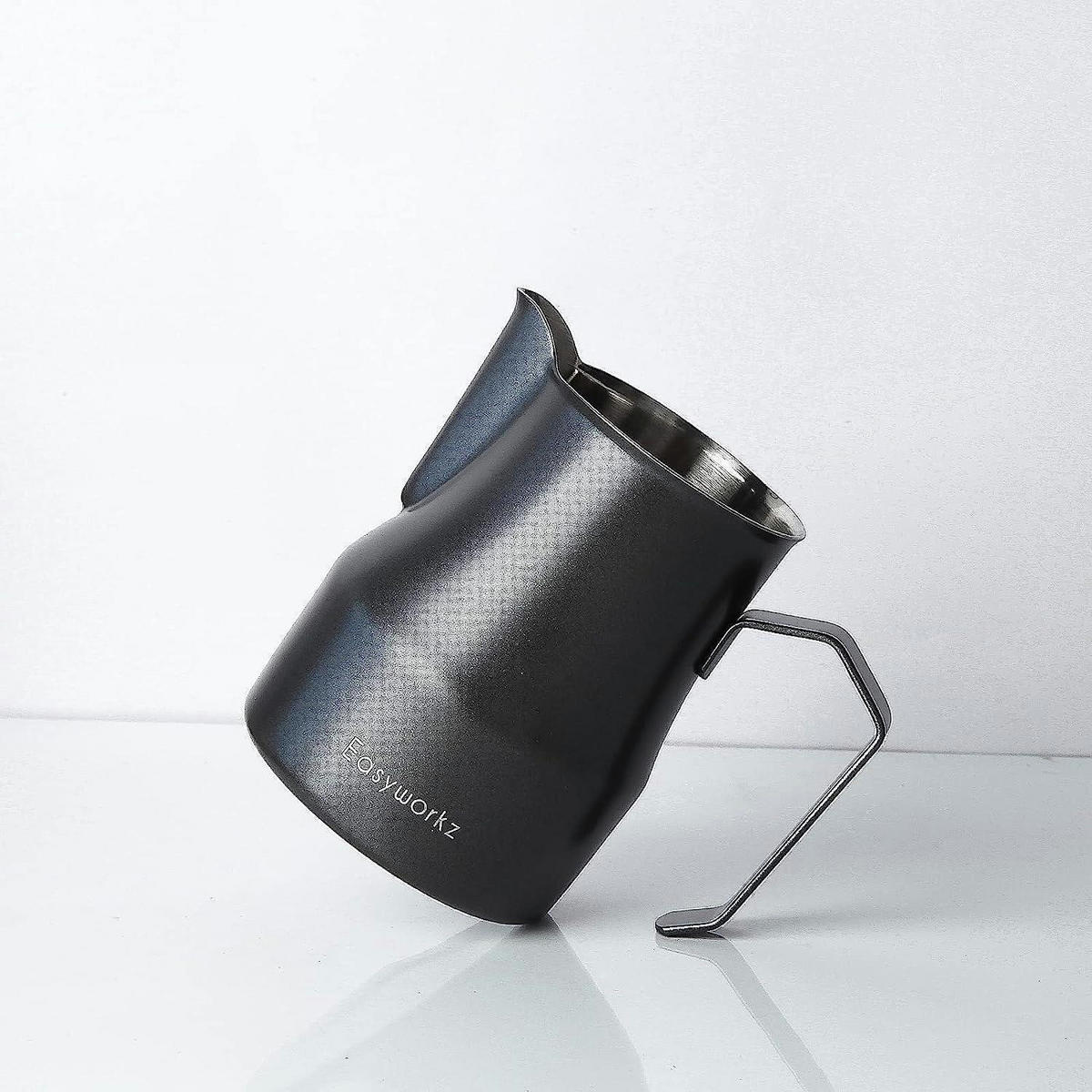 MILCHAUFSCHÄUMKRUG Edelstahl 450 ml Schwarz - Anthrazit, Metall (8.6/8.6cm)