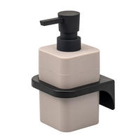 SEIFENSPENDER SAVONA Softtouch, taupe, eckig - Taupe, Kunststoff (9/15.5/10cm) - bremermann