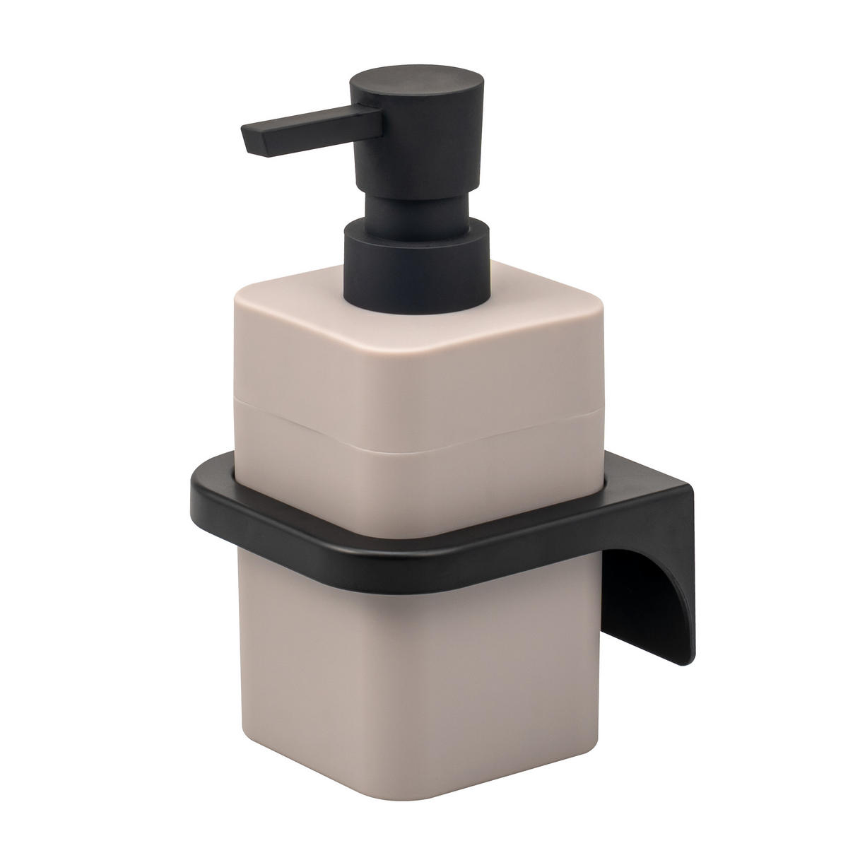 SEIFENSPENDER SAVONA Softtouch, taupe, eckig - Taupe, Kunststoff (9/15.5/10cm) - bremermann