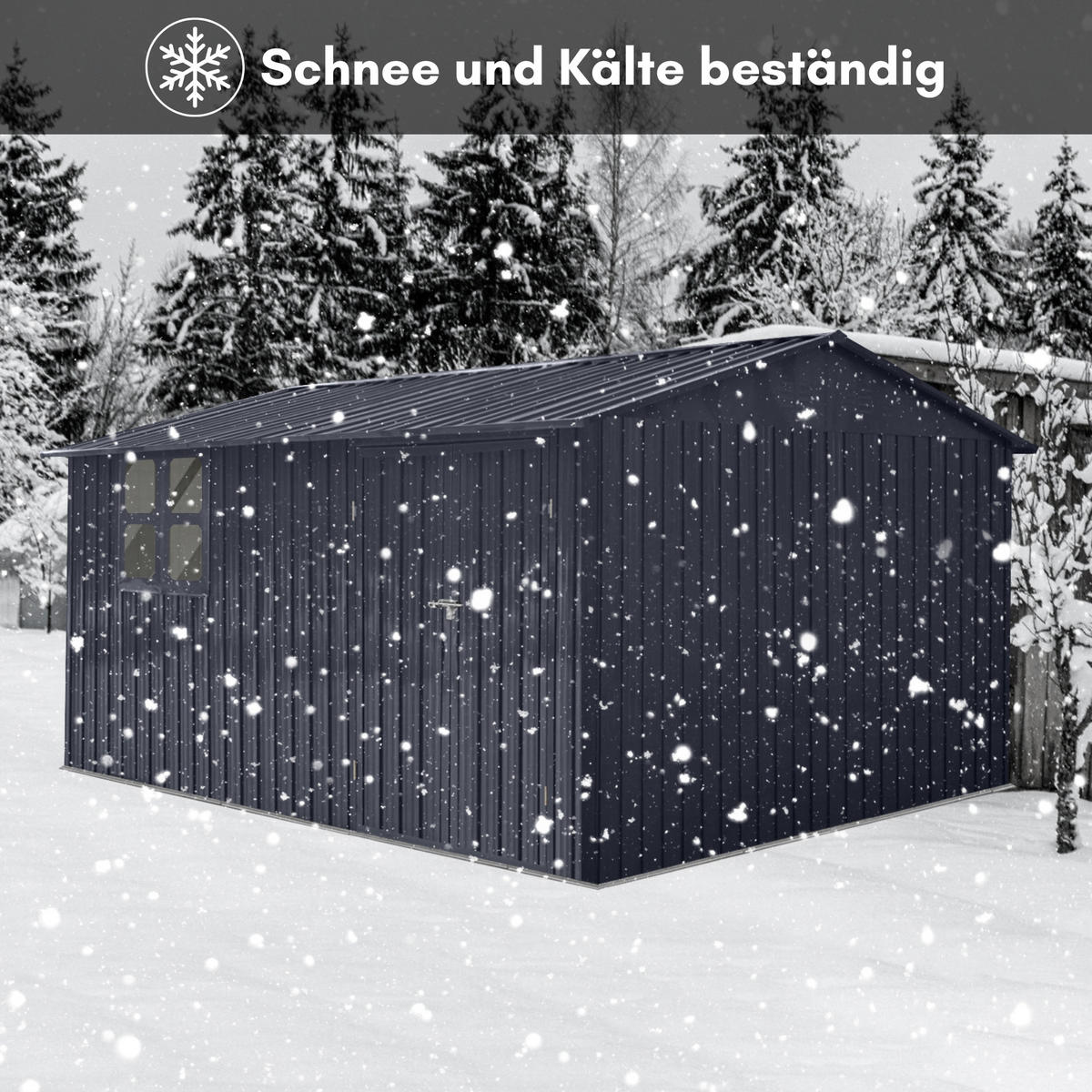 GERÄTEHAUS XXXL - Anthrazit, Metall (392/201/308cm) - Albatros