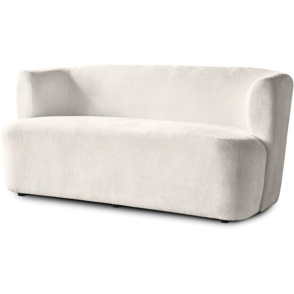 2-SITZER SOFA Nori beige velour - Beige/Schwarz, Kunststoff/Textil (150/68/72cm) - Beautysofa