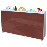 SIDEBOARD Rova Bordeaux Hochglanz - Bordeaux, Holzwerkstoff (138.5/75.5/35cm) - Vladon