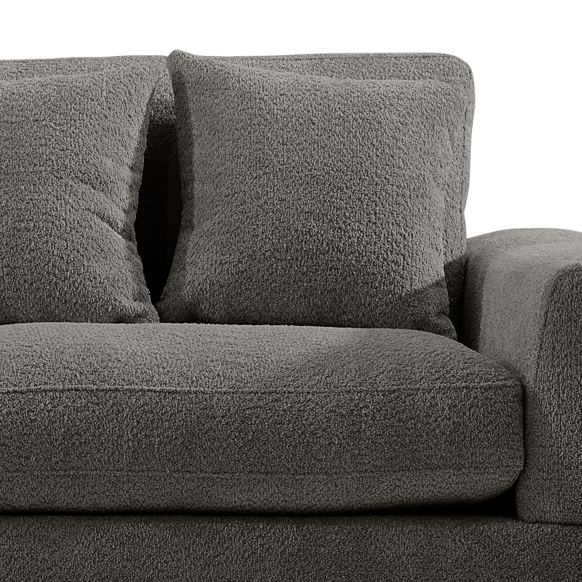 3-SITZER SOFA - Anthrazit, Textil (243/92/103cm) - home24