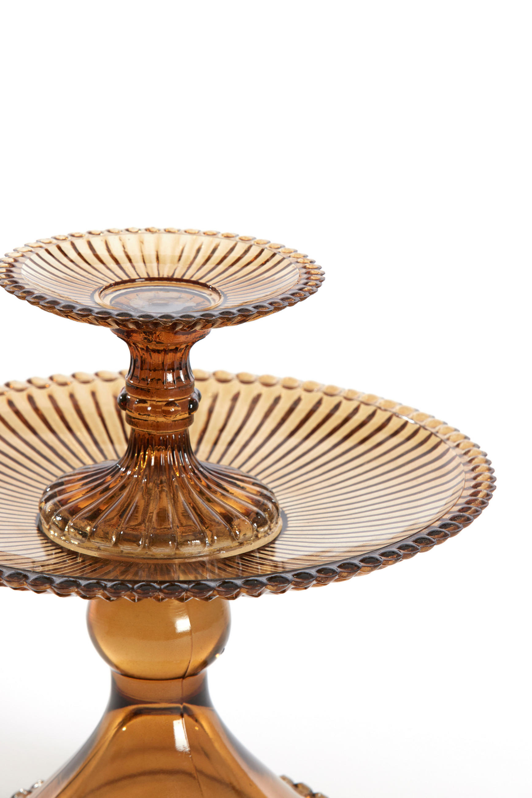 ETAGERE Buronda Brown Ø25/23 cm - Braun, Glas (25/23cm) - Light & Living