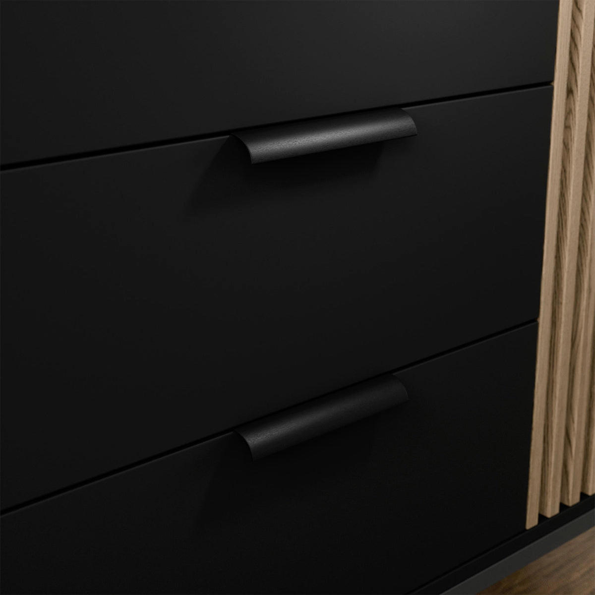 TV OMARICA Melchior Črna - črna, leseni material (150/60/40cm) - Petits-meubles