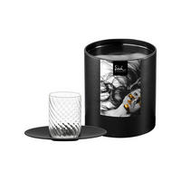 ESPRESSOGLAS MIT UNTERTASSE Twist schwarz 100 ml - Schwarz, Glas (0.1L) - Eisch