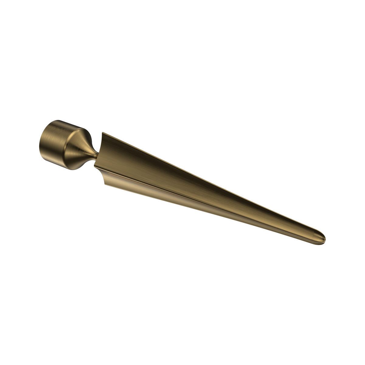 ENDSTÜCKE FÜR GARDINENSTANGEN 16 mm Ø, Lorenzo Messing Antik, Packung 2 Stück - Messingfarben/Bronzefarben, Metall (13.4/2.9/2.9cm) - INTERDECO