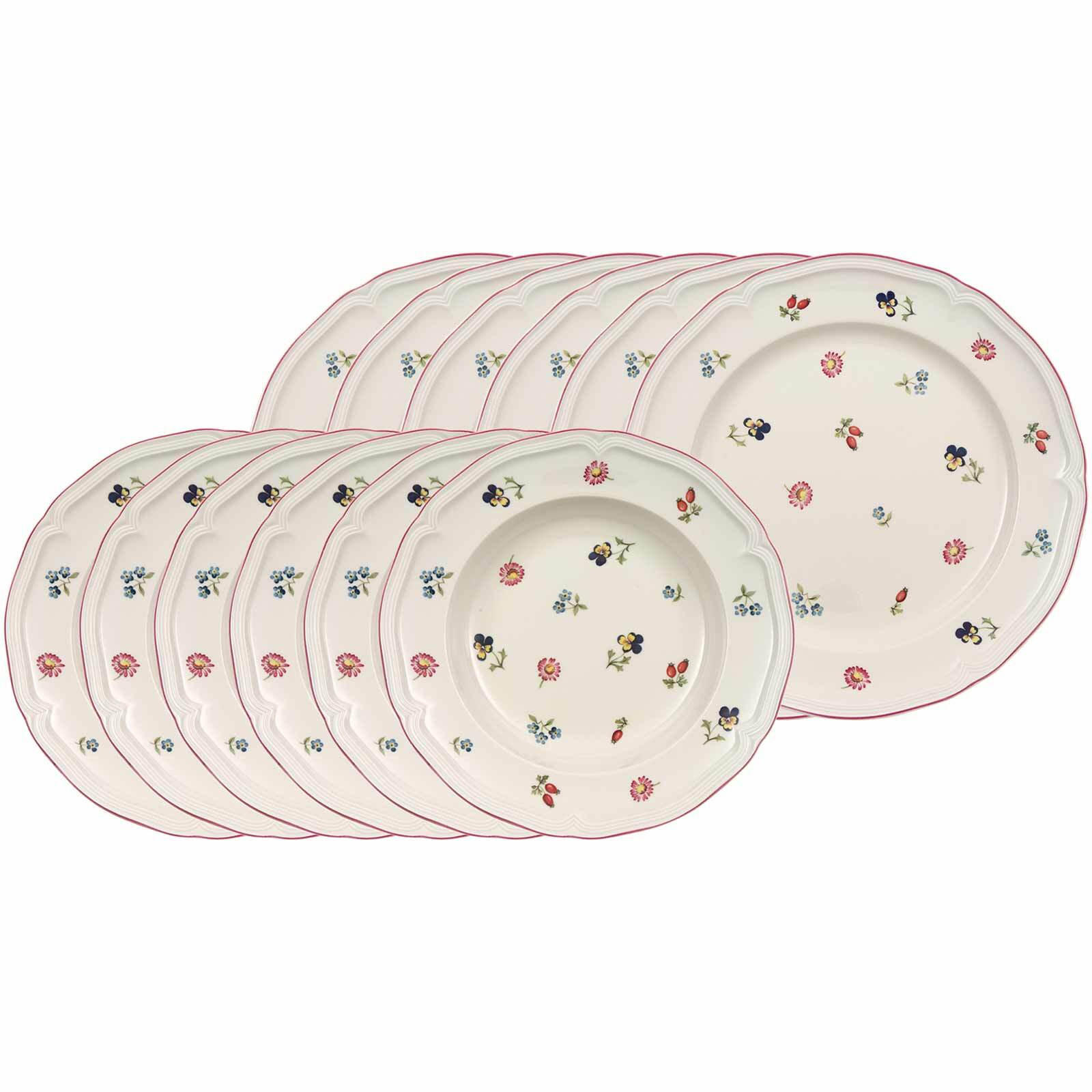 TAFELSERVICE Petite Fleur weiß 12er Set - Weiß, Keramik (2/2/2cm) - Villeroy & Boch