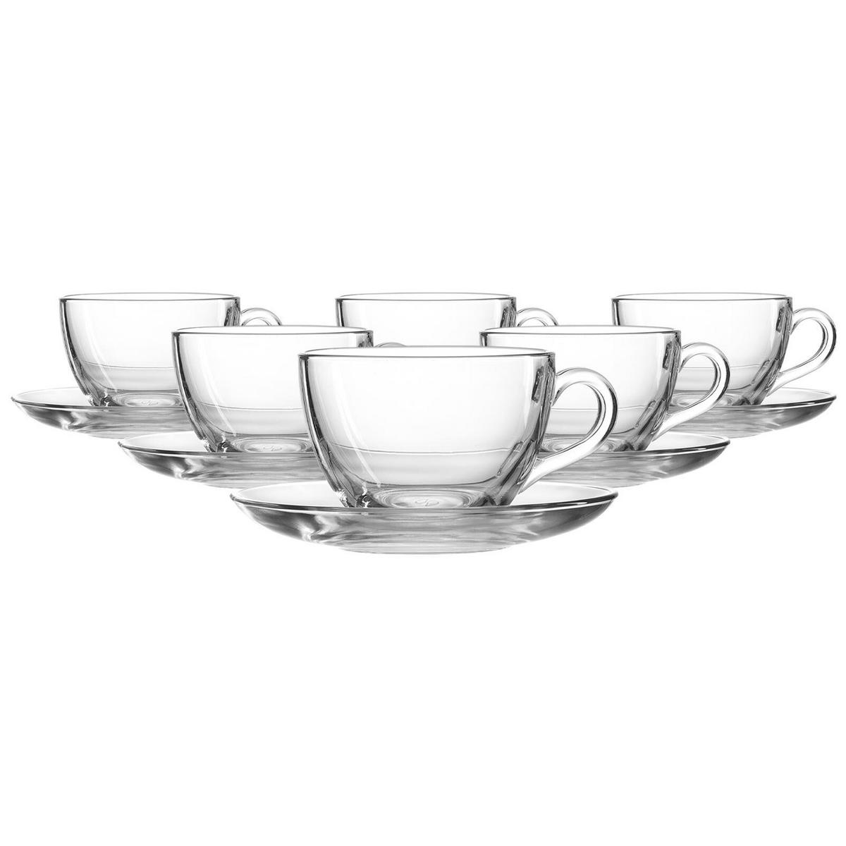 CAPPUCCINO-SET Barista transparent 220 ml 6er Set - Transparent, Glas (0.22L) - Ritzenhoff Breker