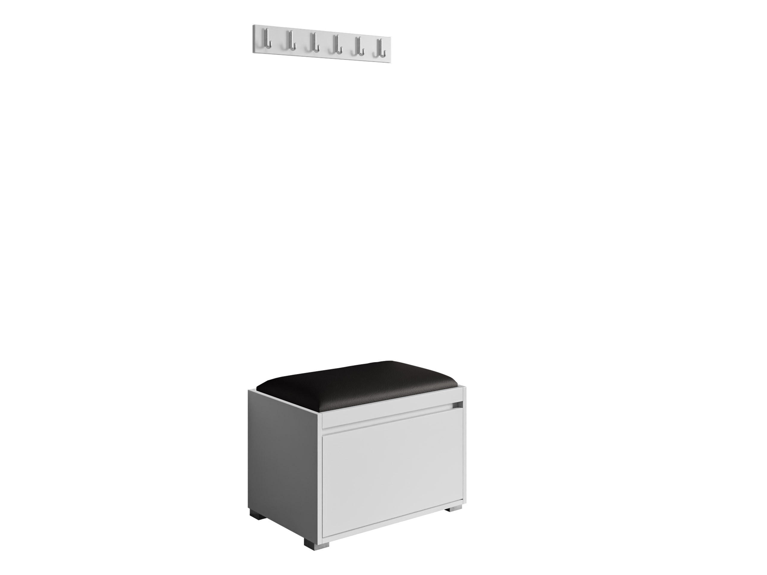Mirjan24 Garderoben-Set Schwarz Hochglanz 64.5x45x34 cm