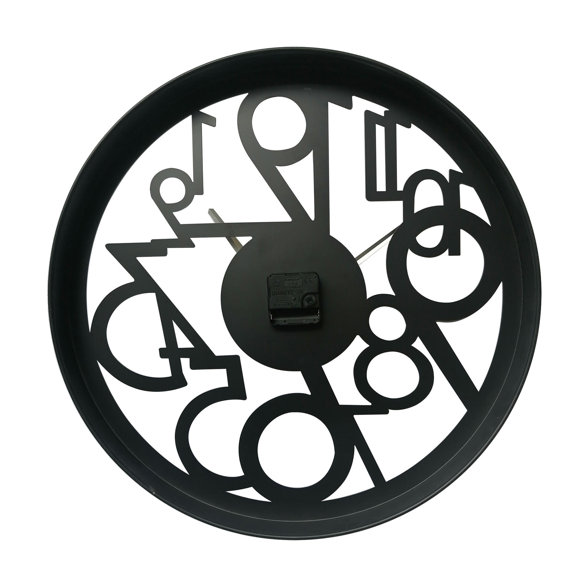 WANDUHR Schwarz 5/50/50 cm - Schwarz, Metall (5/50/50cm) - Mobili Rebecca