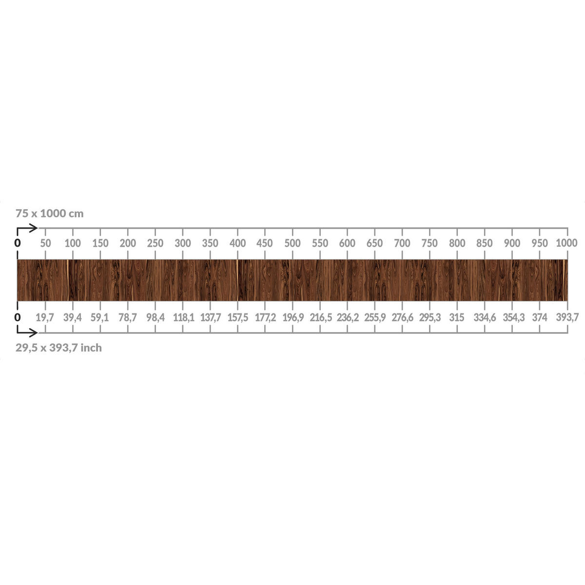 BALKON SICHTSCHUTZ Santos Palisander 400/75 cm - Braun, Kunststoff (400/75cm) - Bilderwelten
