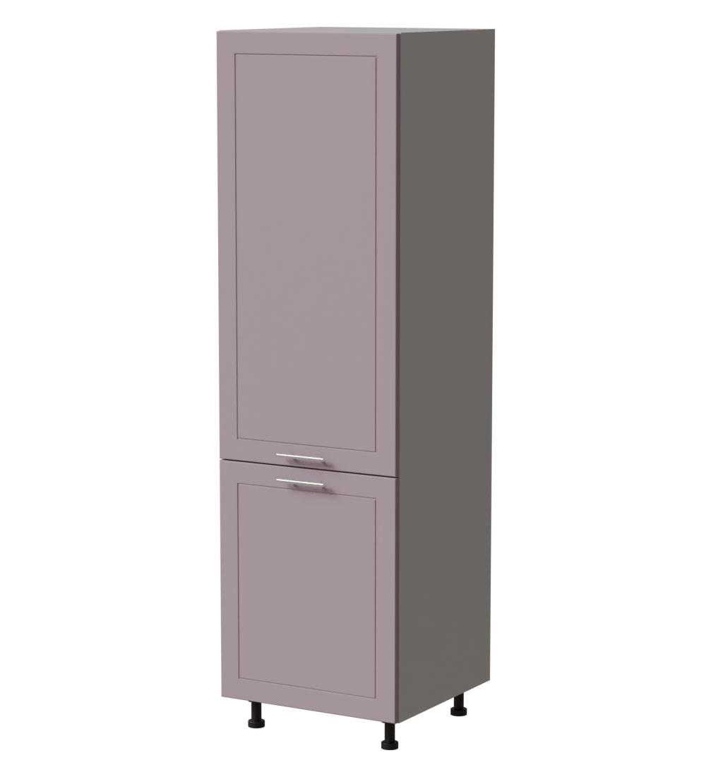 Feldmann-Wohnen Vorratsschrank Violett, Grau 60x207x59 cm