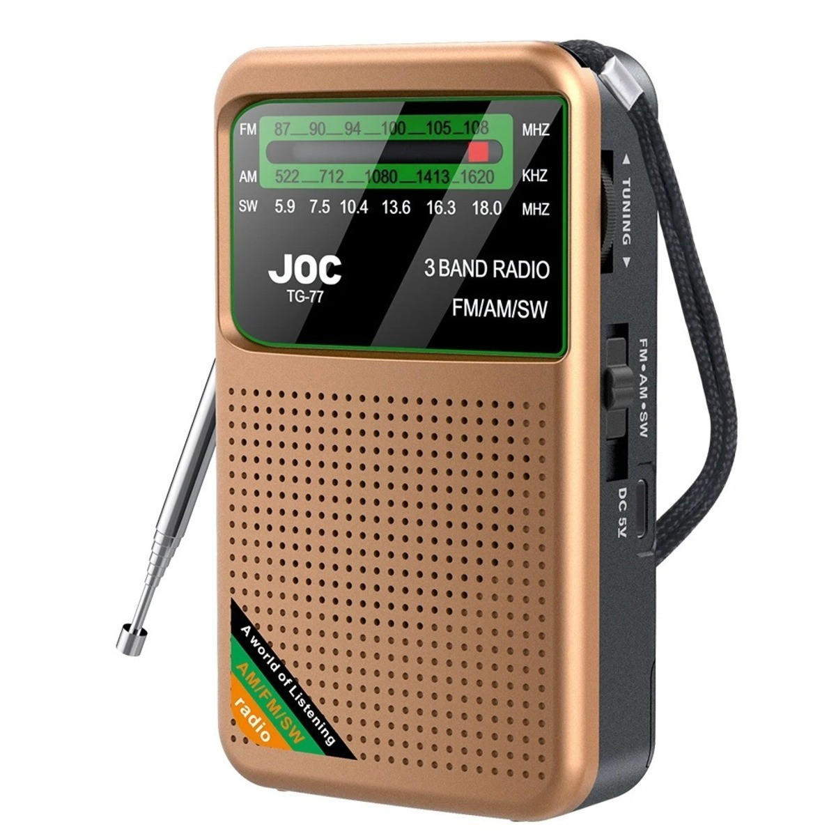 RADIO 7/3.4/12.9 cm - Gelb, Kunststoff (7/3.4/12.9cm) - Authentics