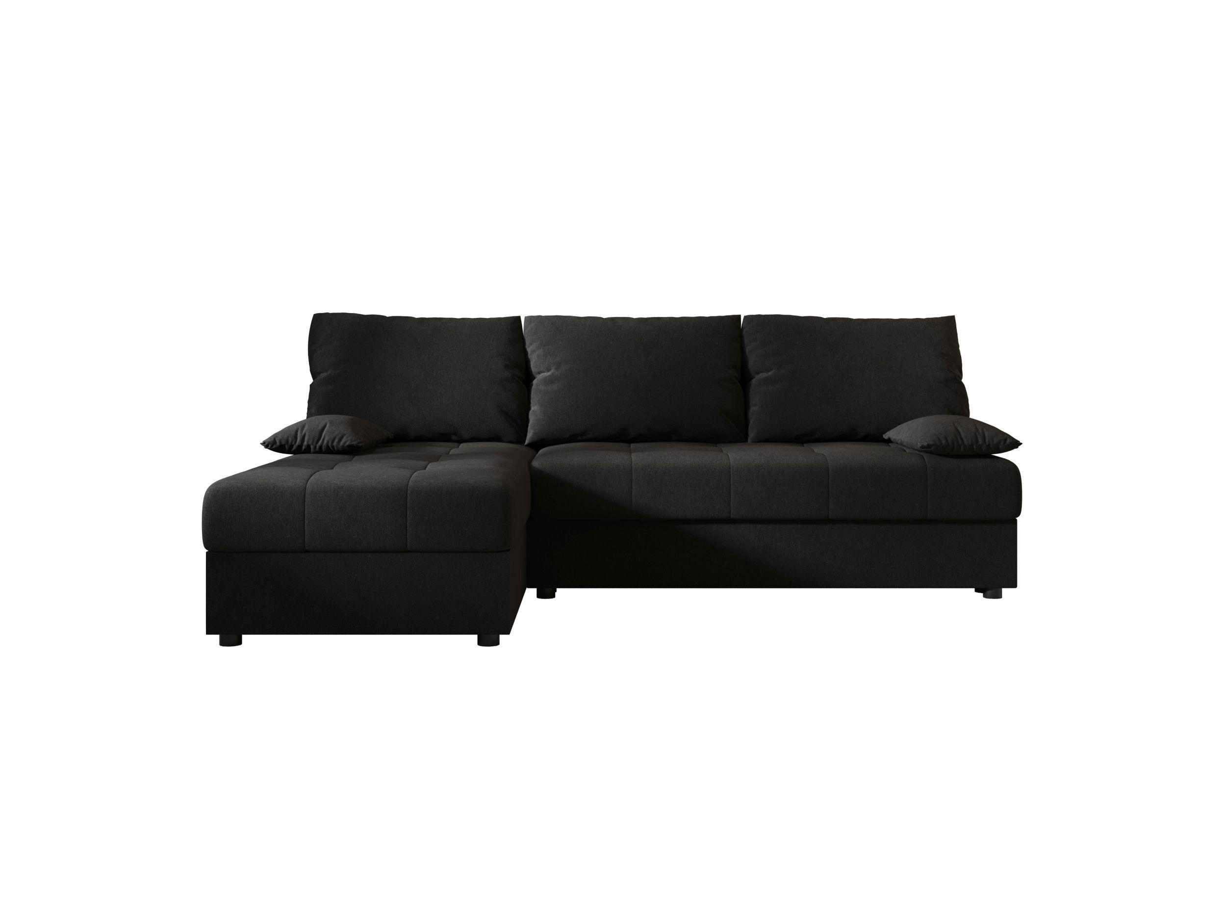 ECKSOFA MOS L Cosmic 100 Links mit Schlaffunktion - Schwarz, Textil (200/143cm) - Bedante