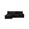 ECKSOFA MOS L Cosmic 100 Links mit Schlaffunktion - Schwarz, Textil (200/143cm) - Bedante