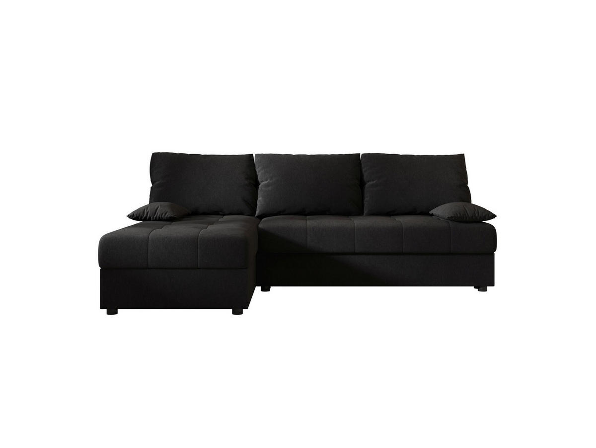 ECKSOFA MOS L Cosmic 100 Links mit Schlaffunktion - Schwarz, Textil (200/143cm) - Bedante
