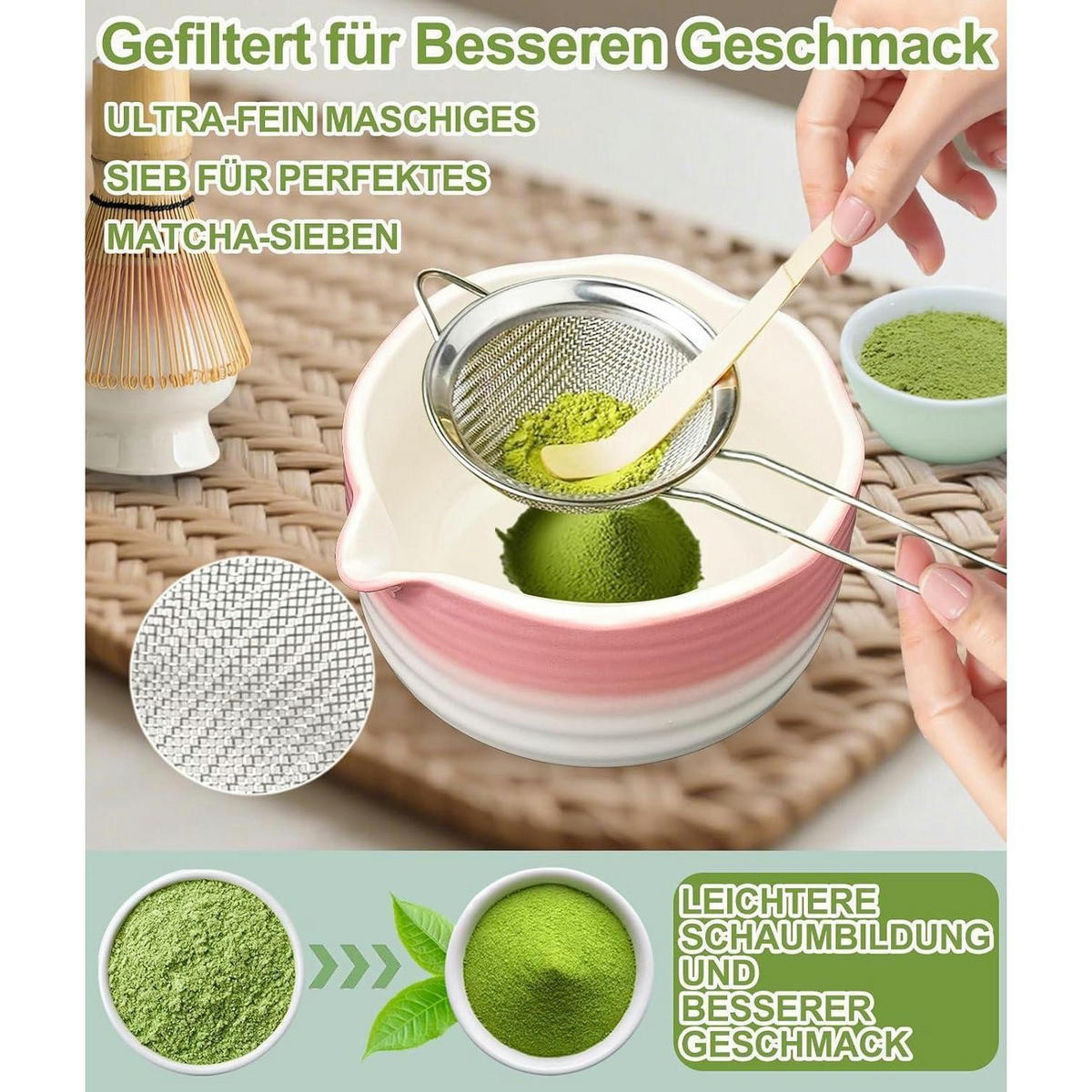 MATCHA Set 7-teilig Rosa - Rosa, Keramik (15/10/20cm)