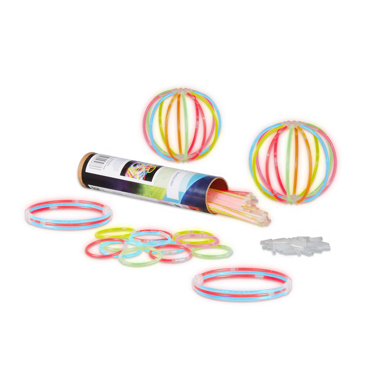 100XSVETELNÉ tyčinky - viacfarebná, plast (4.5/40/4.5cm) - Relaxdays