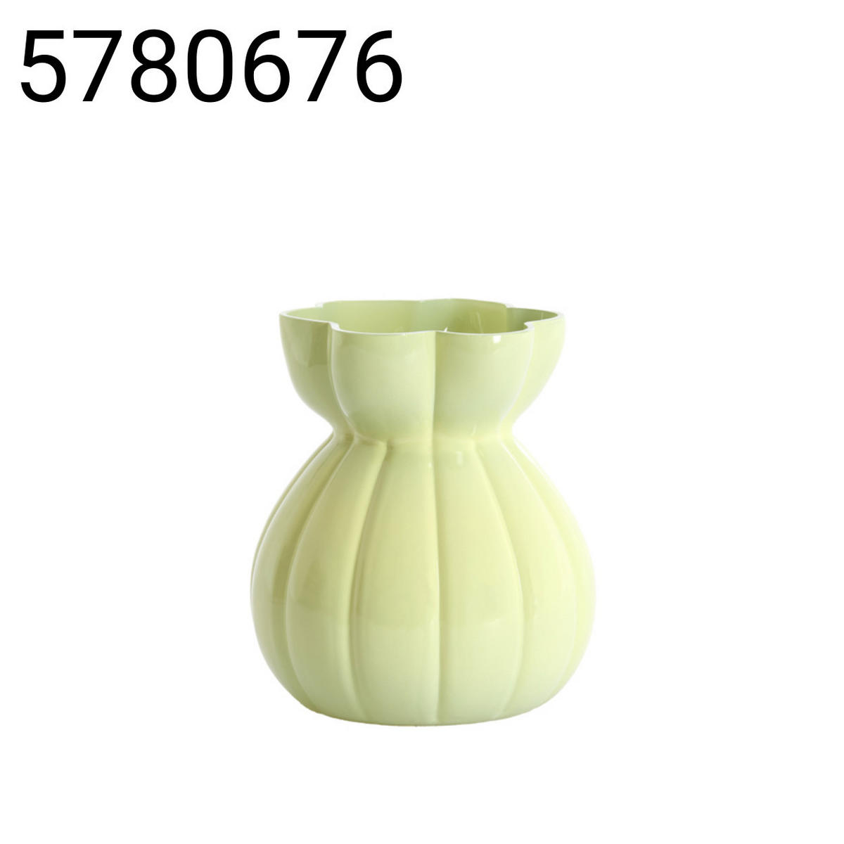 VASE Brunico - Grün - 17.5/17.5/19 cm - Grün, Glas (19cm) - Light & Living