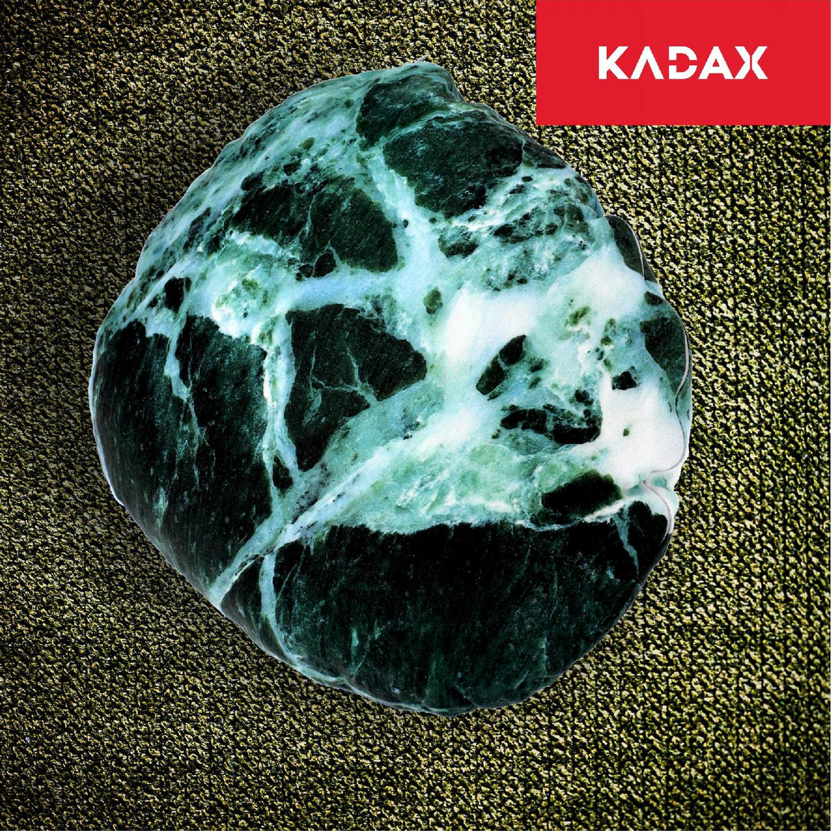 DEKOKISSEN, 33 x 41 cm - Dunkelgrün/Weiß, Textil (33/41cm) - KADAX