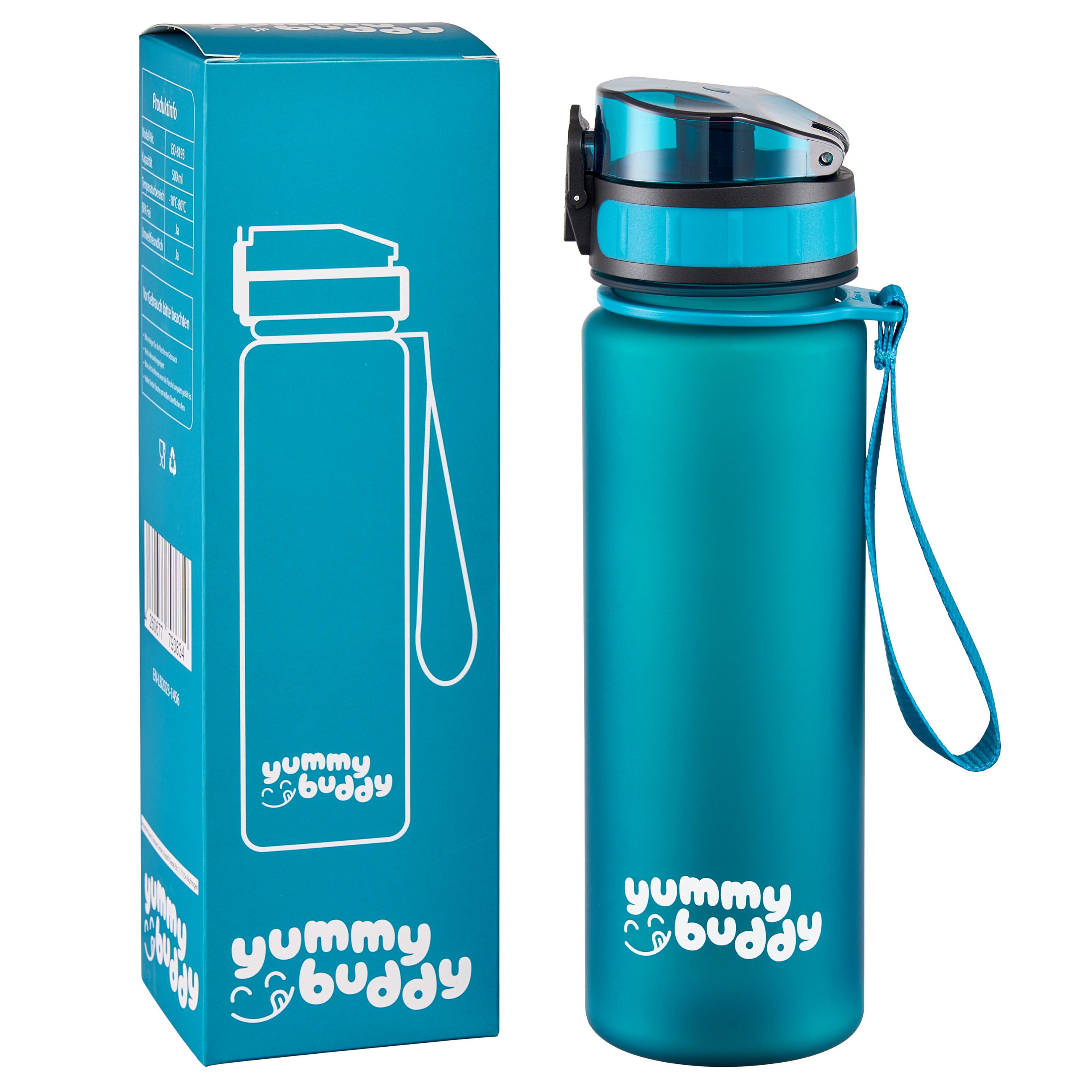 TRINKFLASCHE Petrol Auslaufsicher 500 ml BPA-Frei - Petrol, Kunststoff (0.5L) - Ecosa