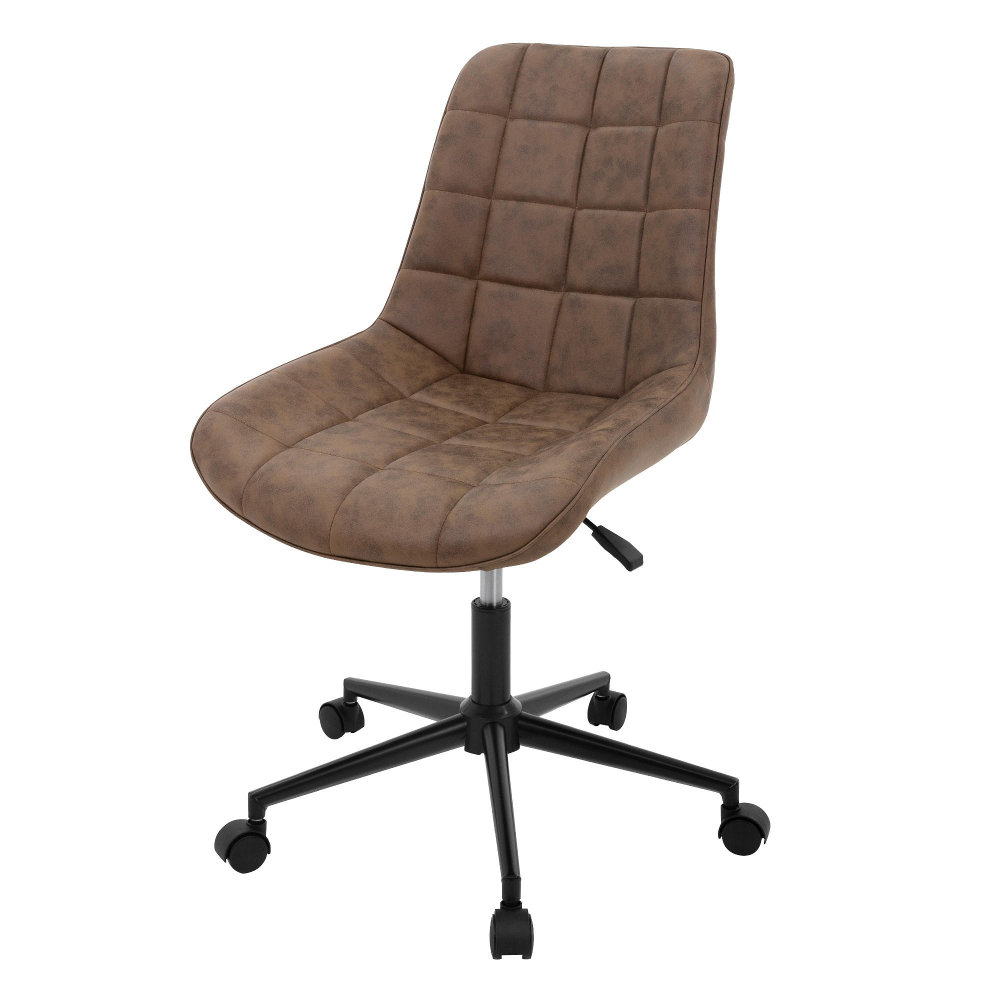 BÜROSTUHL Kunstleder braun - Braun, Metall (53/97/60cm) - ML-DESIGN