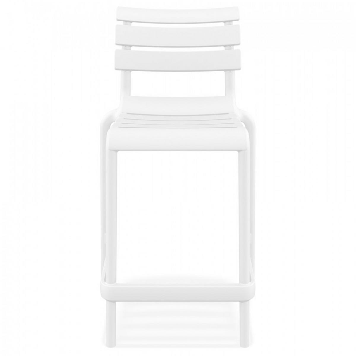 BARHOCKER Weiß 52x95x55cm - Weiß, Kunststoff (52/95/55cm) - AlterEgo