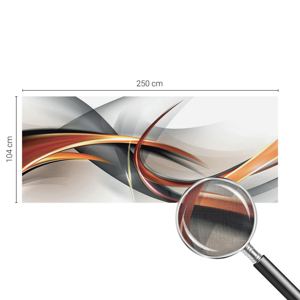 FOTOTAPETE 250x104 cm - Abstrakte Dynamik - Beige, Textil (250/104cm) - Wallfluent